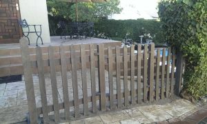 Picket Fence with Gate - Outdoor Structures manufactured from recycled plastics.
