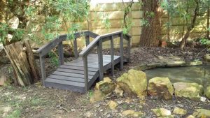 Garden Bridge - Outdoor Structures manufactured from recycled plastics.